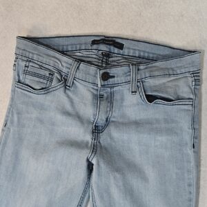 Flying Monkey Platinum Moto Skinny Jeans Light Wash Blue Ribbed Knee Size 29